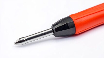 Fototapeta premium Close-up of a wrench and screwdriver bits on a clean white background.