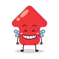 cute pleased expression of red arrow cartoon character