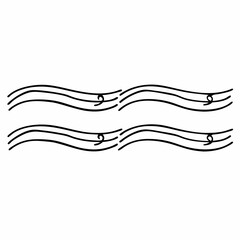 Simple parallel lines with subtle wave distortions