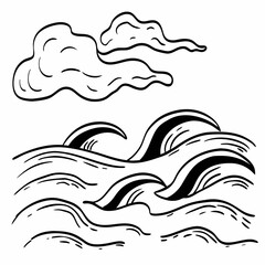 Abstract wavy lines forming organic fluid shapes