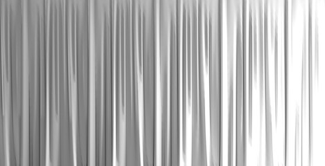 Obraz premium White curtain pattern. White theater curtain that dropped down as a straight line. Background for inserting text, empty spaces. White curtain background decoration wallpaper. 