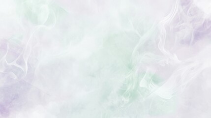 Fototapeta premium Ethereal wisps of smoke swirling gently in shades of pale lavender, mint green, and silver, creating a dreamy, abstract background with soft, flowing textures and mystical allure.