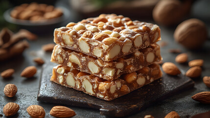 Delicious Turron: A Spanish Nougat Treat Made with Creamy Almonds and Perfect for Christmas Celebrations