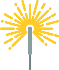 Sparkler color icon. Party celebration light burst