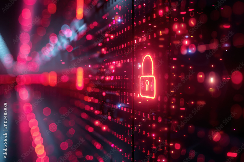 Poster image symbolizes cybersecurity, representing the visualization of data and network technologies.
