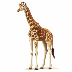 Obraz premium African Wildlife Vector Illustration of a Giraffe