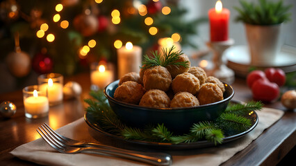Festive Christmas Table Setting