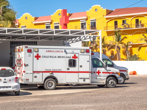 Los Cabos, B.C.S., Mexico. Nov 26, 2024. A Mexican Red Cross ambulance in Cabo San Lucas, Baja California Sur, Mexico.