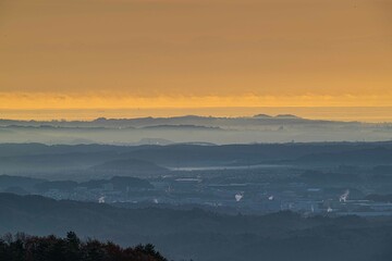 Fototapeta premium 里山の日の出