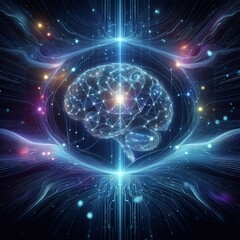 Fototapeta premium Futuristische Darstellung von Künstlicher Intelligenz