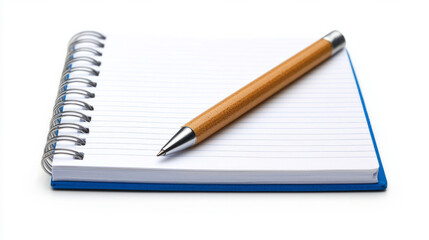 Notebook and pen ready for writing or brainstorming ideas in a creative workspace