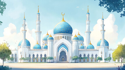 Majestic Blue Mosque  Islamic Architecture  Spiritual Serenity  Travel Destination