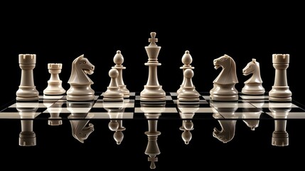 a chessboard for business strategy and leadership , concept of teamwork and leadership strategies,  strategic planning and human resources management in relation to  risk management.