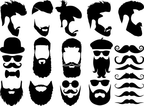 Beard Svg, Beard svg bundle, Beard cut file, Mustach svg, Beard clipart, Beard Monogram, Beard Png, Hipster svg, Cool beard svg, Beard vector
