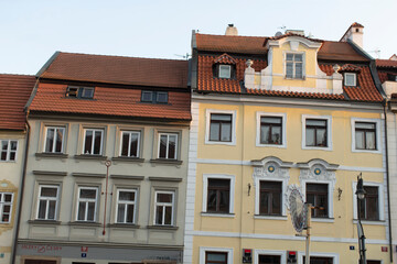 The beautiful facade of historic European buildings showcases a wide range of diverse architectural styles