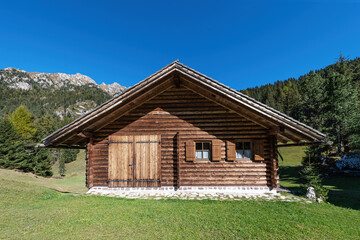 Fototapeta premium Hut in Alpe di Siusi - Seiser Alm