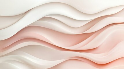Obraz premium Abstract wave pattern in soft pastel tones, smooth gradients, modern design, calming and elegant, minimalistic style