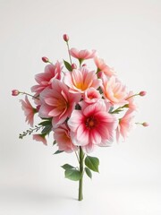 Large Artificial Flower Arrangement on White Background, home decor accessories, elegant decor