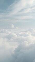 Fototapeta premium Cloudy landscapes with massive gaps in their composition, hazy vistas, , wavy cloudy layers, dramatic cloudscapes, gaping holes in the sky