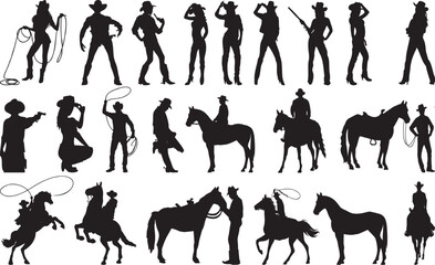 Western Svg, Cowboy Svg, Cowboy Hat Svg, Cowgirl Svg, Cowboy Silhouette Svg, Western Women Svg, Cowboy Boots Svg, Pistols Svg, Horseshoe SVG