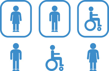 Toilet sign logo. Isolated toilet sign on white background