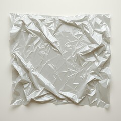 Obraz premium Plastic wrap with deep wrinkles and creases, resembles old plastic packaging, complex creases, textured plastic film