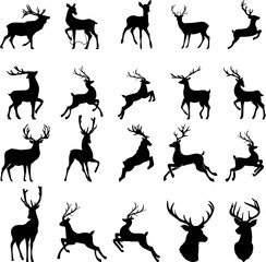 REINDEER SVG, Reindeer Bundle Svg, Cute Reindeer Svg, Cartoon Reindeers For Kids Svg, Reindeer Clipart, Reindeer Vector, Reindeer Cricut	