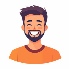 Obraz premium Happy Smiling Man Icon Vector Illustration