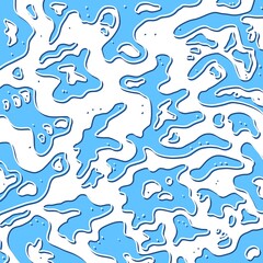 seamless water splash pattern with waves