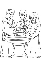 Children Illustration Religion and Bible Story Coloring Page 