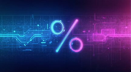 cyber monday percent symbol banner design, Generative Ai