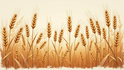 Abundant wheat field ready for harvest.