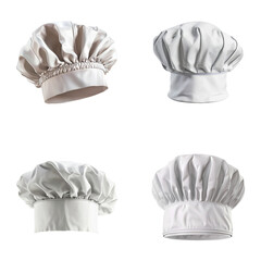 Chef Caps Set on Transparent Background