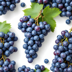 Fototapeta premium Grapes on the white background