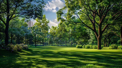 Obraz premium green park view