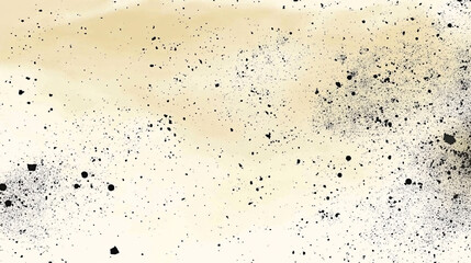 An abstract watercolor backdrop featuring soft beige tones with scattered black splashes and speckles, creating a textured artistic effect.