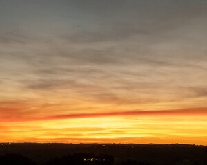 sunset in the sky
