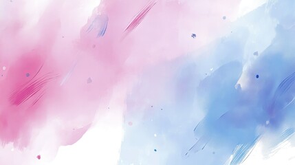 Obraz premium Abstract pink and blue watercolor wash paint texture background.