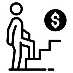 businessman run icon