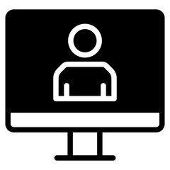 Work at home vector icon. Remote job for employee or freelance in a house office symbol.