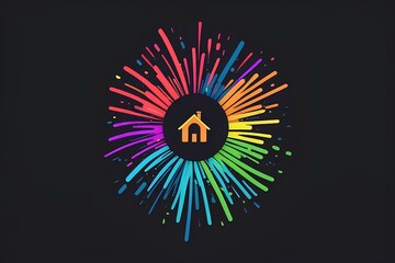 Naklejka premium vibrant fireworks illustration featuring dynamic sparks in a variety of colors