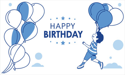 Happy birthday with balloons 