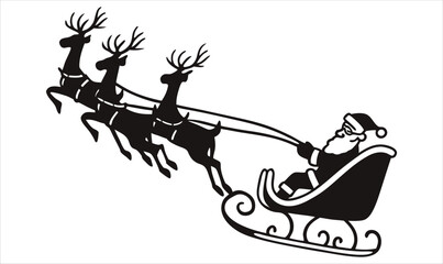 Santa Claus riding a sleigh