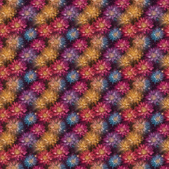 Celestial Blooms Twilight Garden Flowers against the night sky or A  Sparkling Floral Fantasy Seamless Wallpaper Background