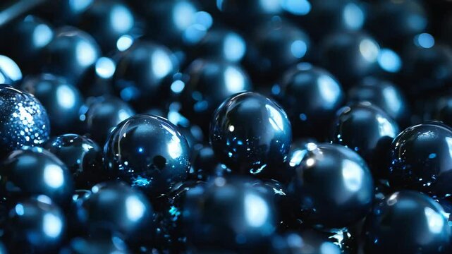 Hundreds of Tahitian black pearls at a pearl farm ready to be made into exotic jewelry. 4K Video