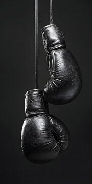 Luvas de boxe em um ringue