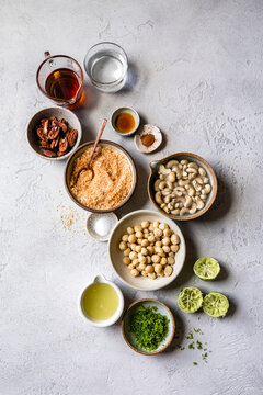 Key lime pie ingredients from above