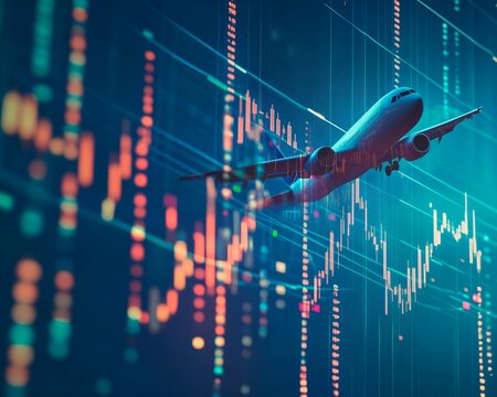 Passenger Airplane and Stock Market Data Visualization