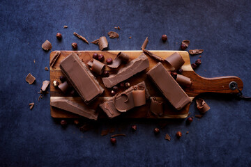 Premium Hazelnut Gianduja chocolate made with hazelnut paste combined with fine chocolate, and consumed as bars or as a filling for chocolates.