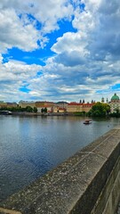 view of the river moldava in Prague